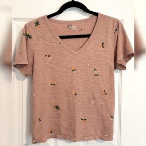 Orange Blossom V-Neck T-Shirt